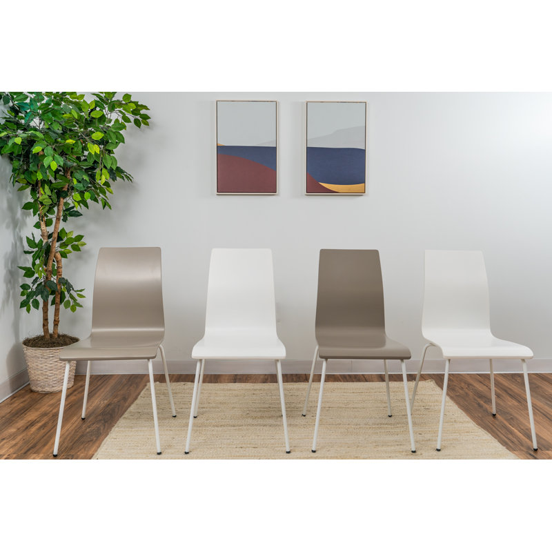 Kayman 18'' H Side Chair, White/Gray, White