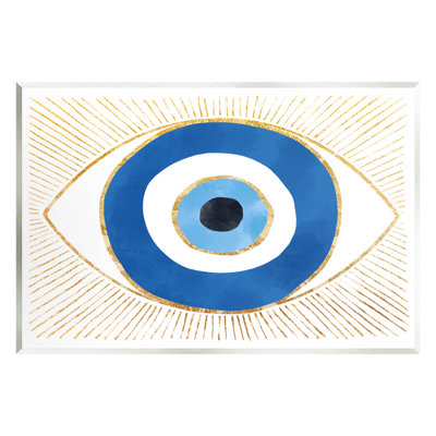Evil Eye Glam Rays Pattern by Ziwei Li - Unframed Graphic Art on MDF
