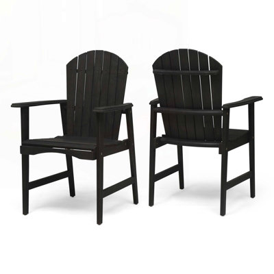 Chaises de salle à manger d'extérieur en bois d'acacia Adirondack