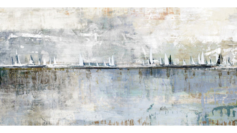 View From The Shore Print by Sofia Fox, Knife Gel, 24" H x 48" W x 1.5" D