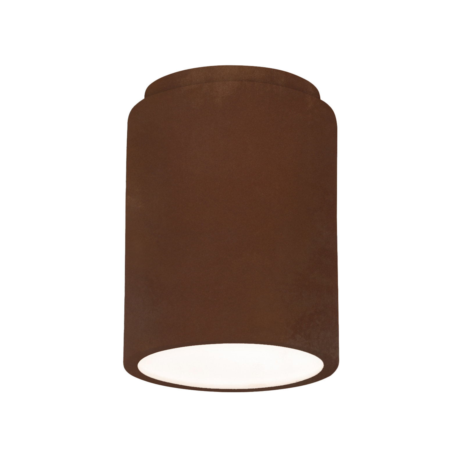 Sumatra Single Light Ceramic Flush Mount, Real Rust, Incandescent (Not Included)