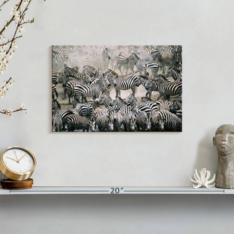 Brampt Zebra Herd, 8" H x 12" W