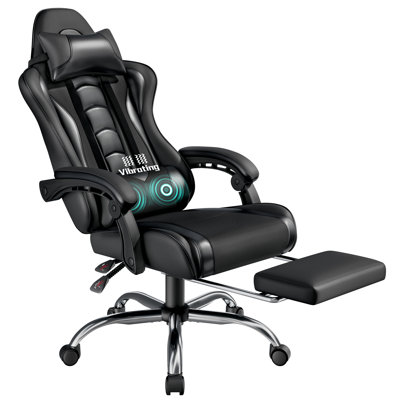 Ergonomic Gaming Chair with Massage Lumbar Pillow