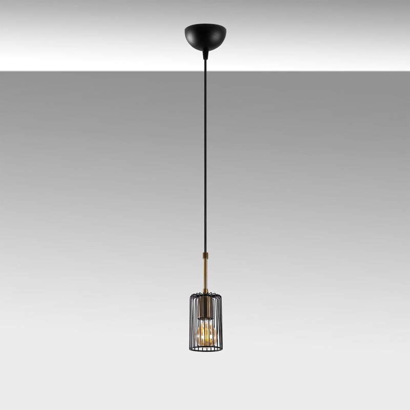 Luminaire suspendu cylindrique à 1 lumière Loera