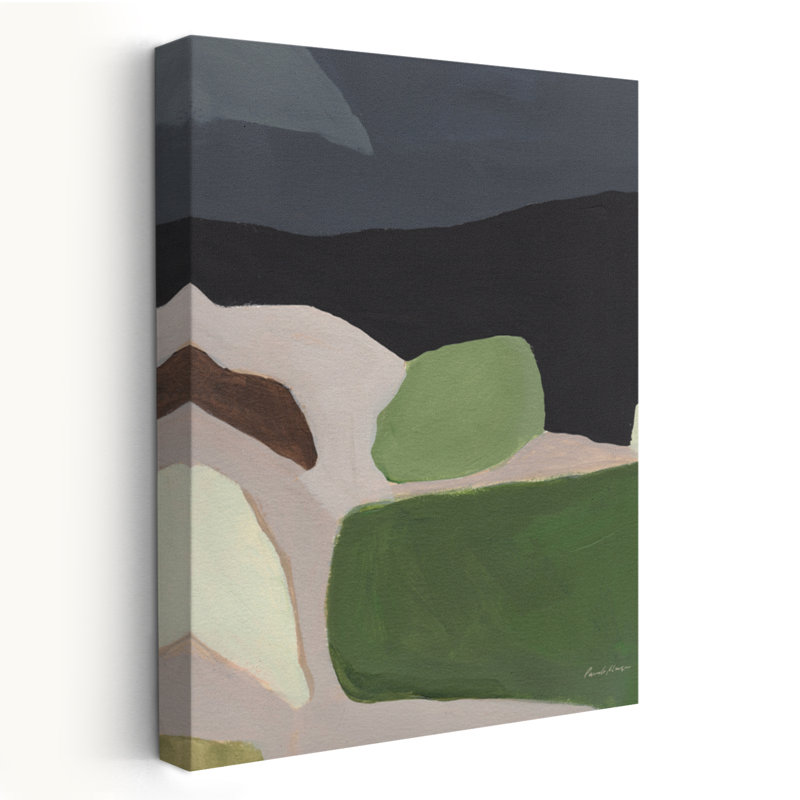 Night Vision - Abstrait beige noir gris, H 24 po x l 16 po