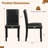 2 PCS Dining Chair with Wood Legs Nailhead Trim Padded Seat Backrest for Living Room Black-2146361149