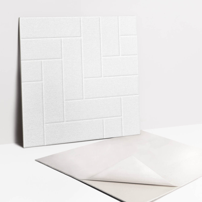 Nieve 30x30 cm Pvc Mosaic Sheet in Grey