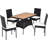 Milay 4 - Person Acacia Solid Wood Patio Dining Set Rectangular Table with Cushions Included