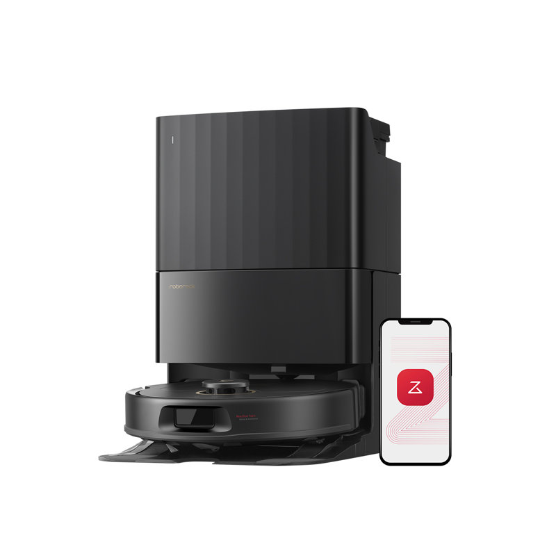Roborock Qrevo S5V Robot Vacuum Cleaner, FlexiArm Edge Mopping, 12,000Pa Suction, Dual Zero-Tangle System, Obstacle Avoidance, Self-Washing & Drying