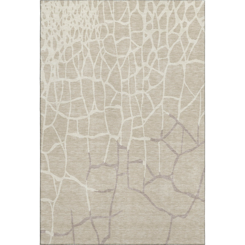 Premium Machine Washable Cossette AMF1049 Squares Rug, Rectangle 10 pi x 14 pi