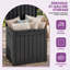 Boîte de rangement verrouillable en résine Balconera 31 gallons-125242632