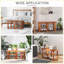 Banc à chaussures à lattes en bois d'acacia rustique à 3 niveaux pour entrée | Couloir | Salon | Bois d'acacia | Teck