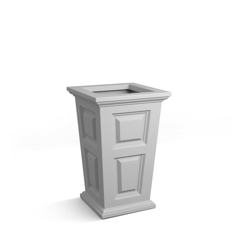 Pot à fleurs en résine Siriana, Blanc, Set of 1