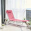 Fauteuil de bronzage confortable, méridienne pliante