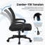 Chaise de travail ergonomique en filet avec support lombaire réglable-1288159821