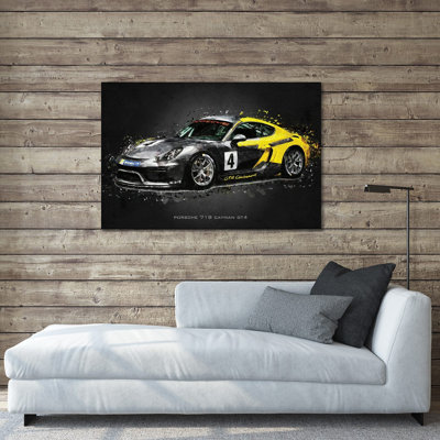 Impression sur verre acrylique de type 718 Cayman GT4