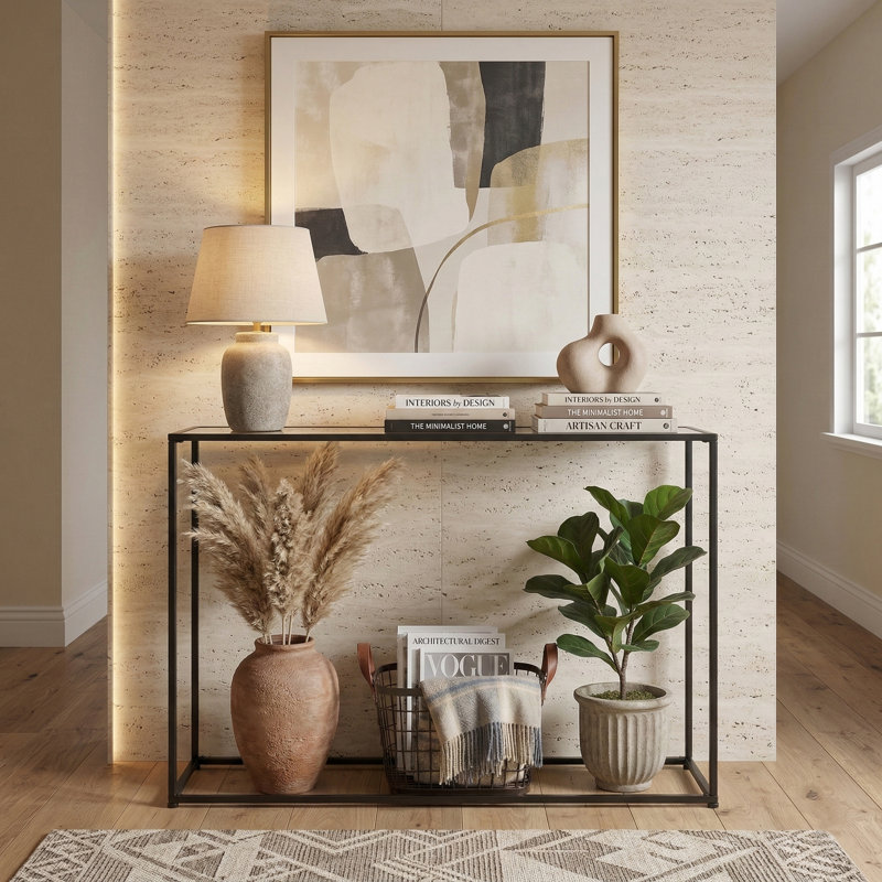 Console en verre 47 po