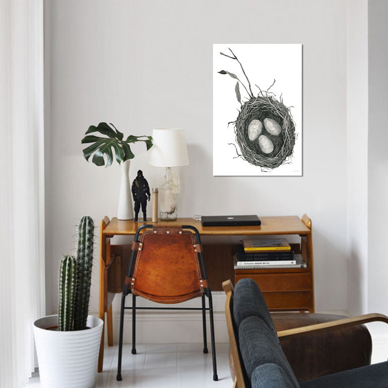 « printemps nest iii », reproduction d’impression sur toile, H 60 po x l 40po x P 1,5 po, Toile tendue, Pas de tapis