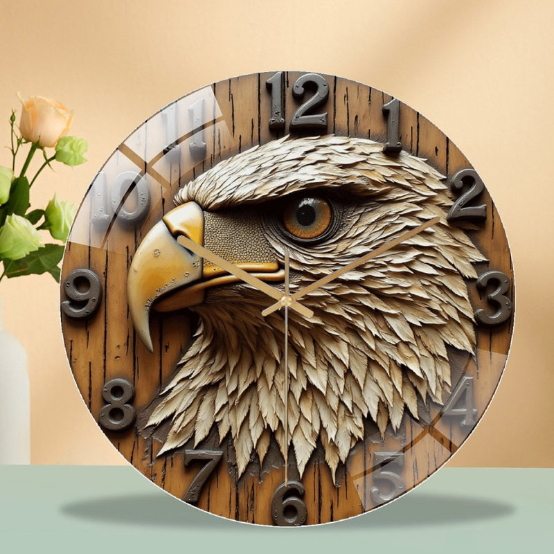 Horloge murale aigle - Horloge murale 12 po