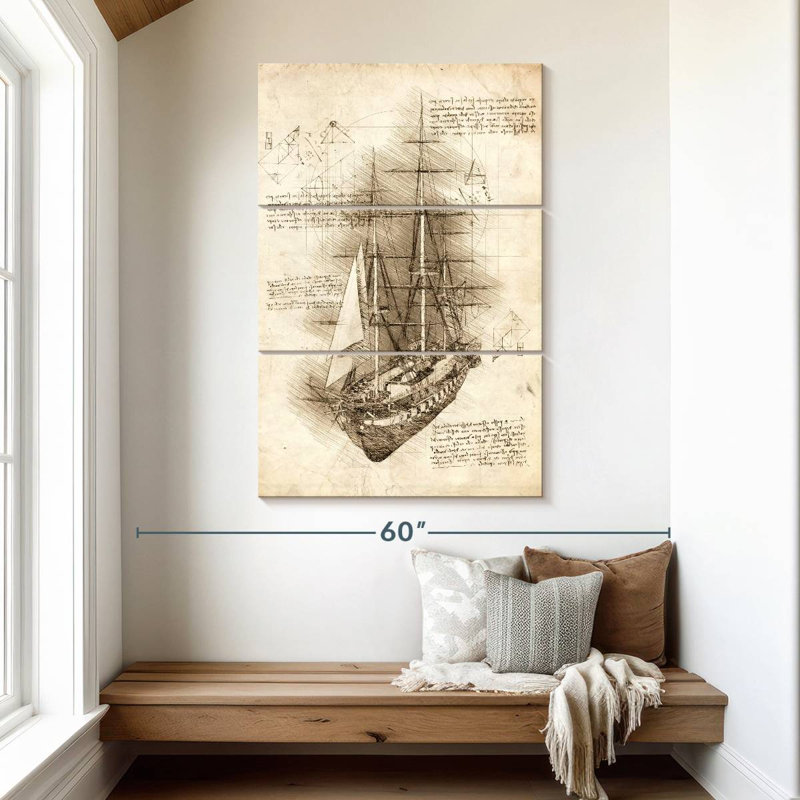 Aletra Ship Old, 50" H x 32" W