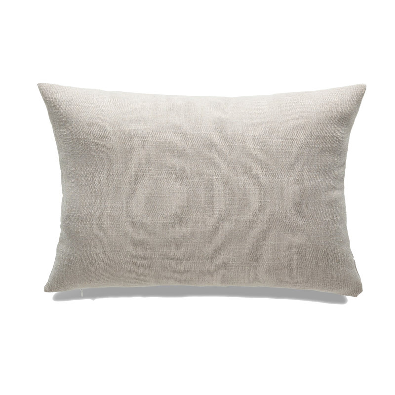 Housse de coussin rectangulaire en polyester , Beige, Housse de coussin seulement - sans coussin, H 12 po x l 18 po