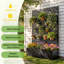 Jardinière mobile en métal 47 x 16 x 73 po, écran d'intimité moderne en treillis pour patio