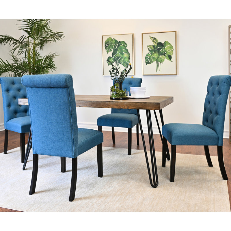 5 configurations de salle à manger, base de table rectangulaire en métal, sièges de chaise rembourrés, configuration des options de style de pièce, plateau de table, espace de vie élégant