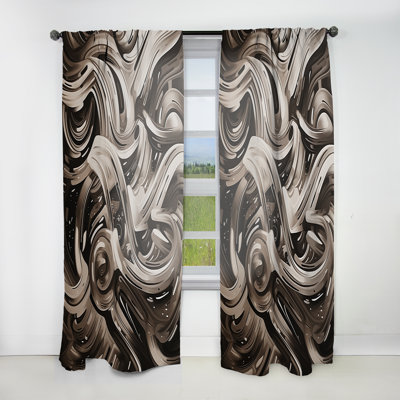 Doveridge - Geometric Illusions II - Abstract Curtain - Velvet Room Darkening - 1 panel
