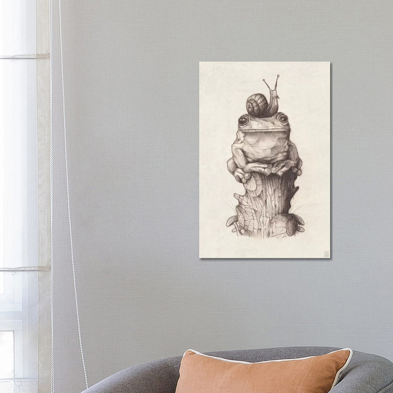 Frog And Snail I by Mike Koubou - Wrapped Canvas Print, 66.04 cm H x 45.72 cm W