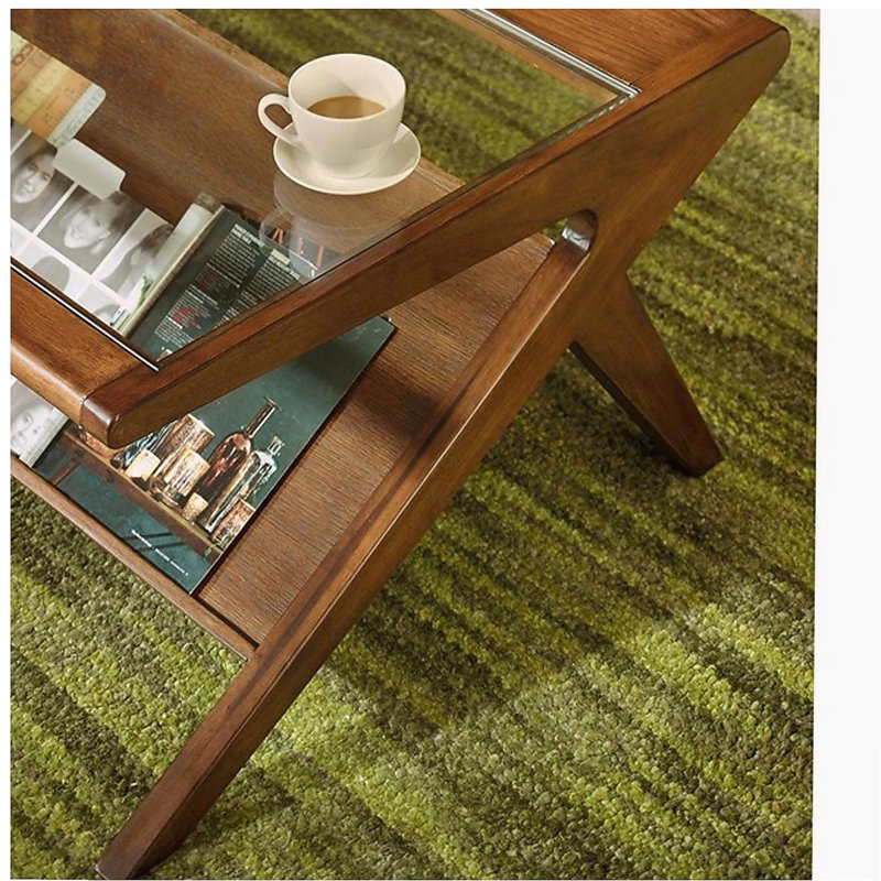 Rocket coffee table with tempered glass
