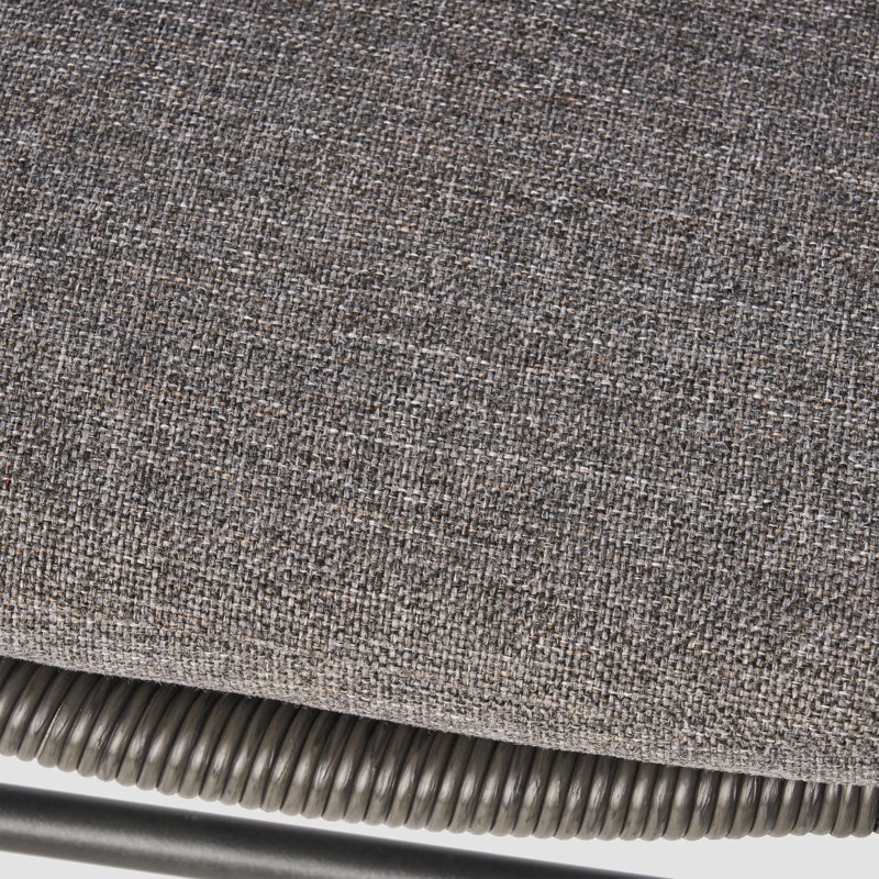 Chaise d'extérieur tissée avec coussins Engle, Gris foncé / Gris