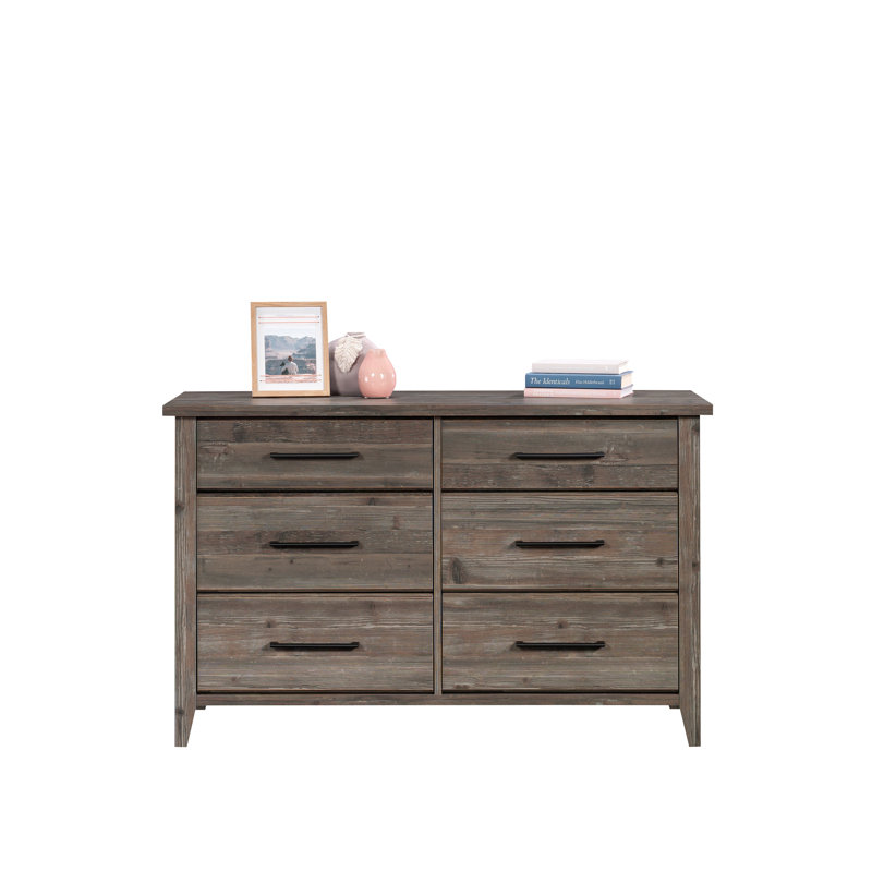 Freda 50.91'' W 6 - Drawer Dresser, Pebble Pine