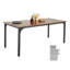 Table de salle à manger rectangulaire en bois 71 pouces pour 6 à 8 personnes (table seulement)