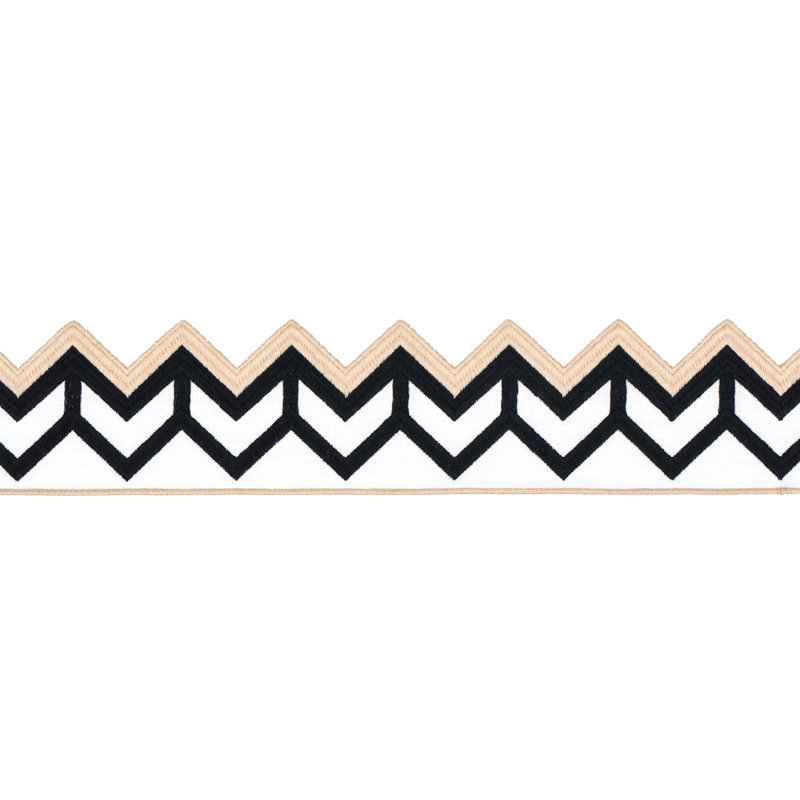 Sparren Embroidered Tape, Black