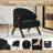 Accent Chair Mid Century Modern Chair Linen Teddy Fabric Living Room Chairs with Wood Frame Comfy Upholstered Reading Side Chair Easy Assembly for Bedroom-1203946892
