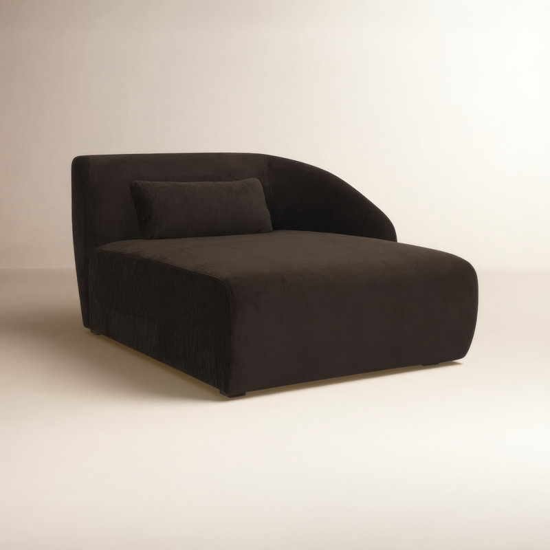 Anson Right Arm Facing Chaise, Charcoal Brown