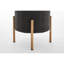 Accessoire de salon moderne, rangement rond - repose-pieds rembourré gris avec rangement, conception ergonomique pour les espaces
