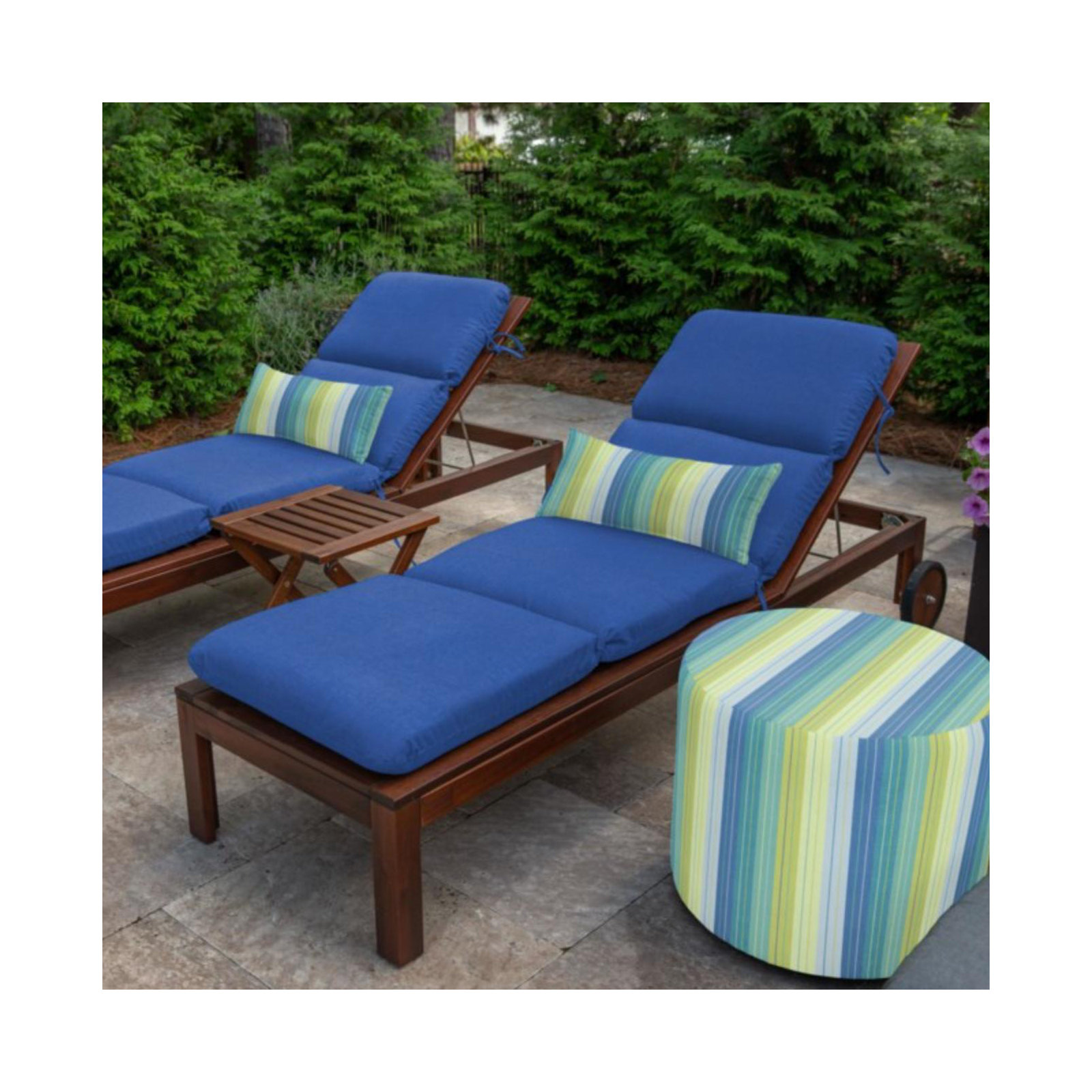 Marlowe Sunbrella® 1-Piece Outdoor Chaise Cushion, Canvas Trueblue Sunbrella® Canvas