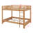Wood Queen Size Bunk Bed With Ladder-2069216038
