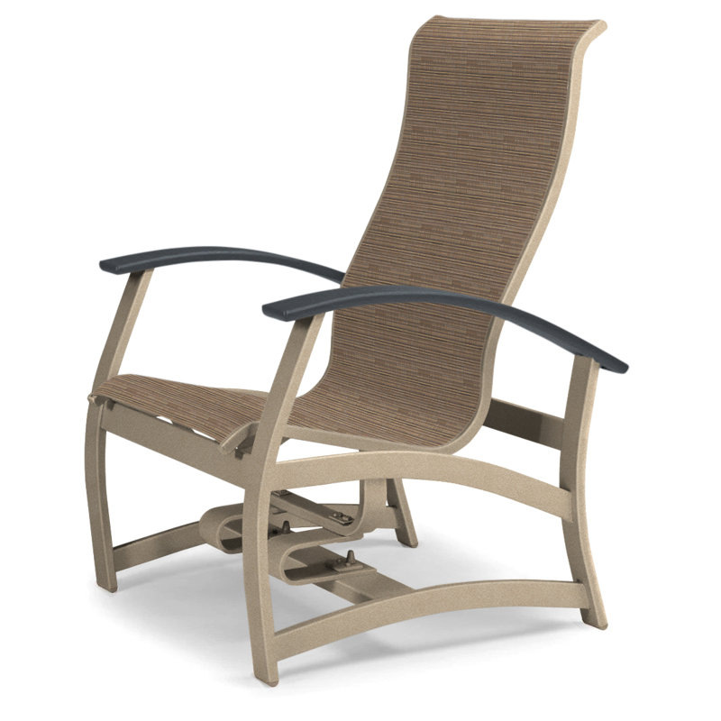 Askar Swivel Powder Coated Aluminum Outdoor Lounge Chair, Classic Graphite P30, Bark Performance, Textured Graphite