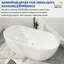 70"L Premium Freestanding Oval Soaking Acrylic Bathtub with Overflow and Chrome Drain, cUPC Certification
