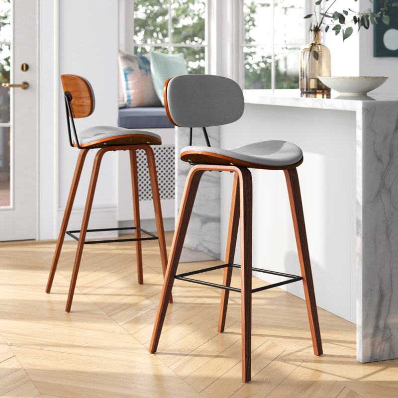 Tabouret de bar 28,74 po Parkville, Gris foncé