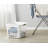 White Plastic Square Laundry Baskets, 6-Pack, 1.5 Bushel Capacity, Ventilated Rectangular Holes + Comfortable Handle, Household Clothes Storage Baskets.