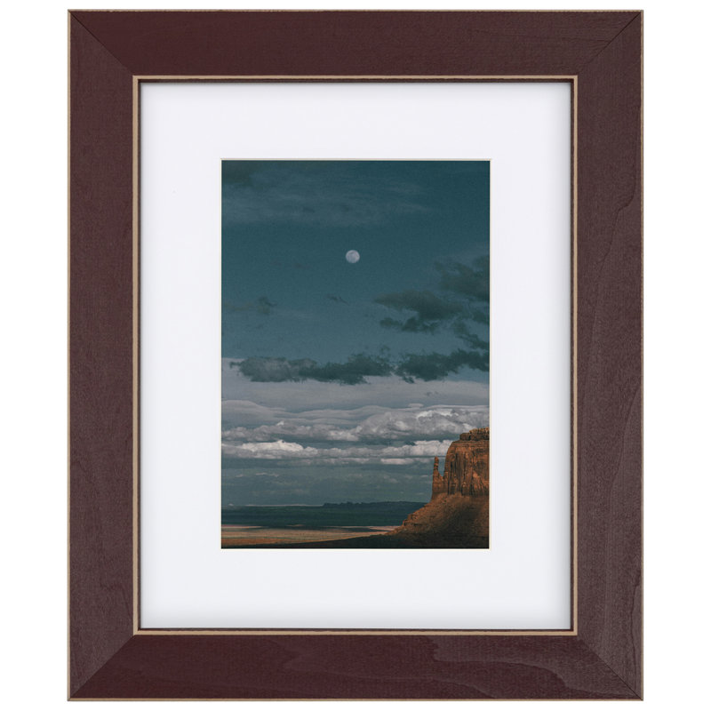 Cadre photo simple Clean Cut, Harwich, Rouge, 11 po x 14 po emmêlé à 8 po x 10 po
