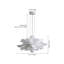 Luminaire suspendu 1 lumière fleur blanche-1567379637