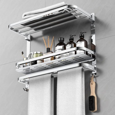 Wall mounted towel pole
