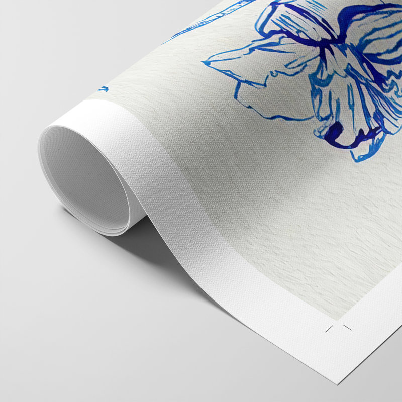 Inky Daffodils I - Impression sur toile seulement - NON CADRE, H 18 po x l 12 po