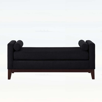 Elegant Upholstered Bench with 2 Pillows
