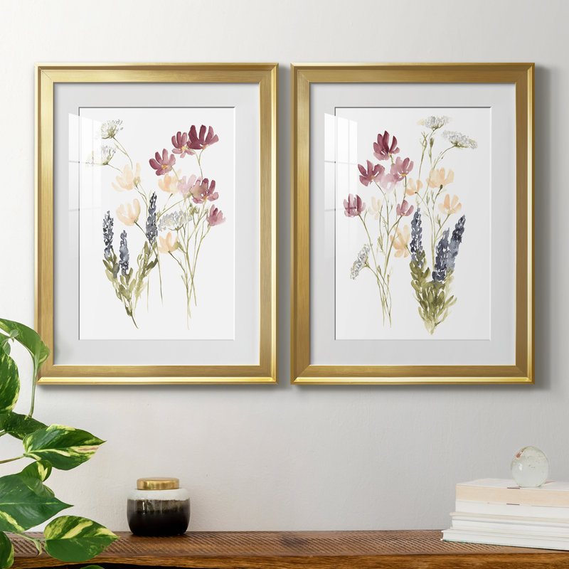 «Lobelia Garden I», reproduction encadrée de qualité supérieure - prête à être accrochée, Cadre doré