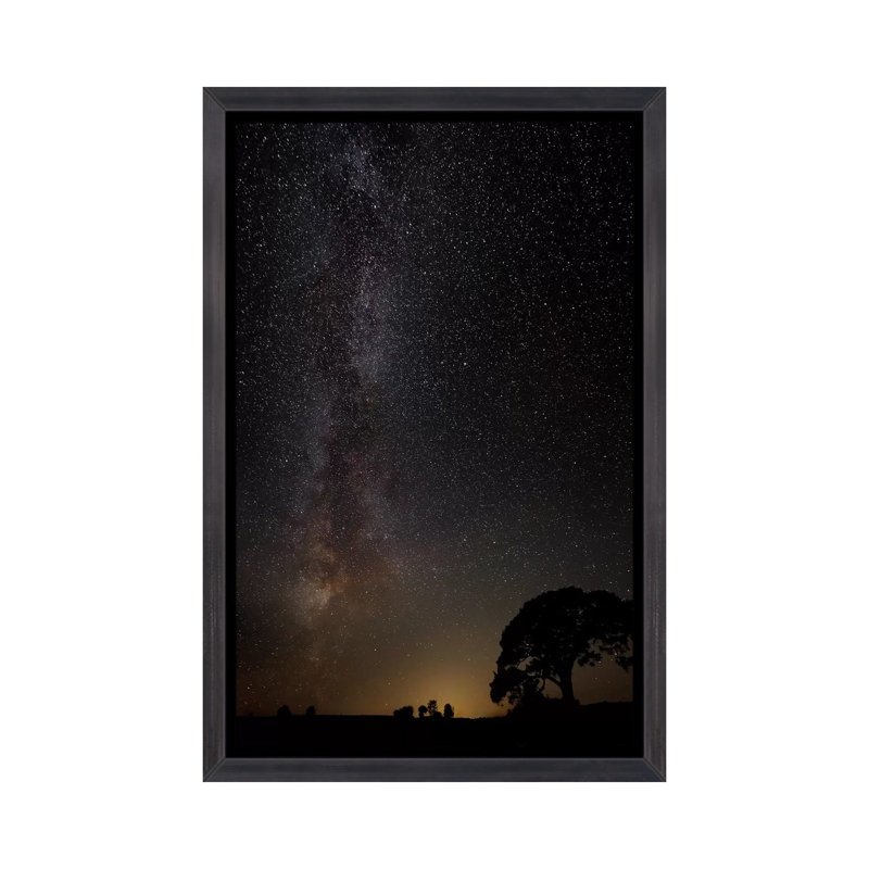«Milky Way» - reproduction, H 60 po x l 40po x P 1,5 po, Toile avec cadre noir patiné, Pas de tapis